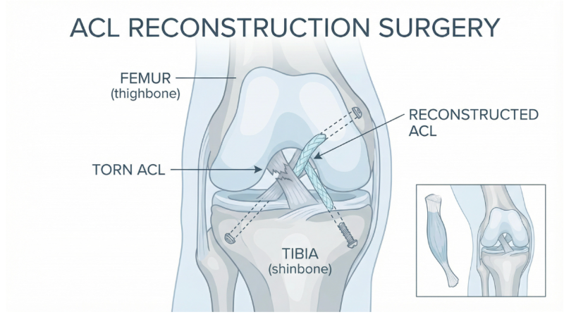 Expert ACL reconstruction surgery in Bournemouth with Mr Paul Pavlou, a specialist knee surgeon. Learn about the procedure, graft options, and recovery for ACL tears.